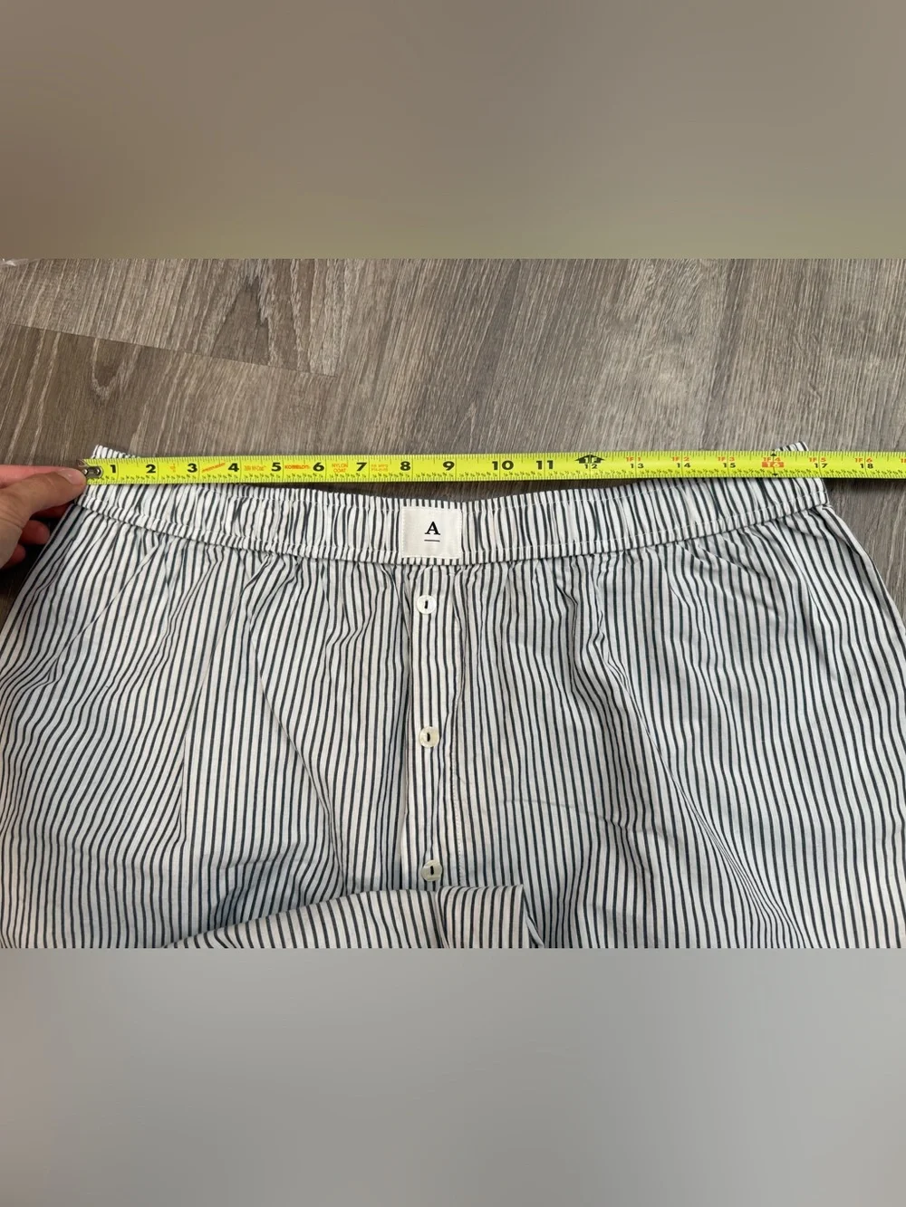 NWT Anthropologie The Wren Boxer Pant White & Navy Stripe XL - Picture 6 of 11